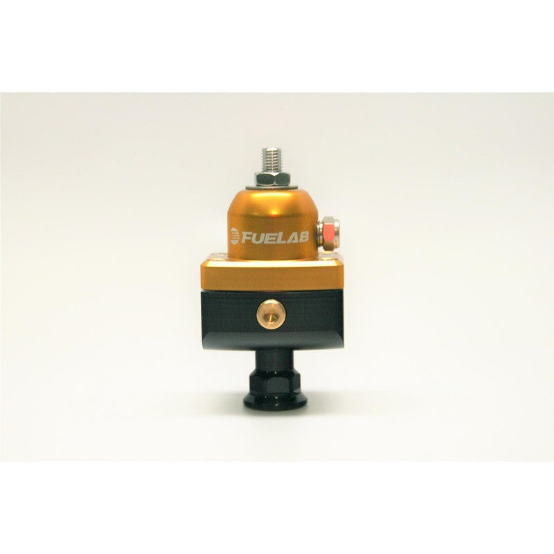 FUELAB 57503-5 Міні регулятор тиску палива блокуючого типу карбюраторний (10-25 psi, 6AN-In, 6AN-Out) Золотий Photo-1 