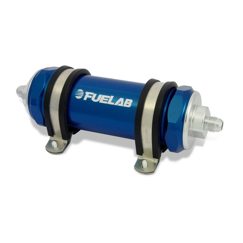 FUELAB 85802-3 Паливний фільтр зі зворотним клапаном (10AN вхід/вихід, 5″ 10 мікрон целюлоза) Синій Photo-0 