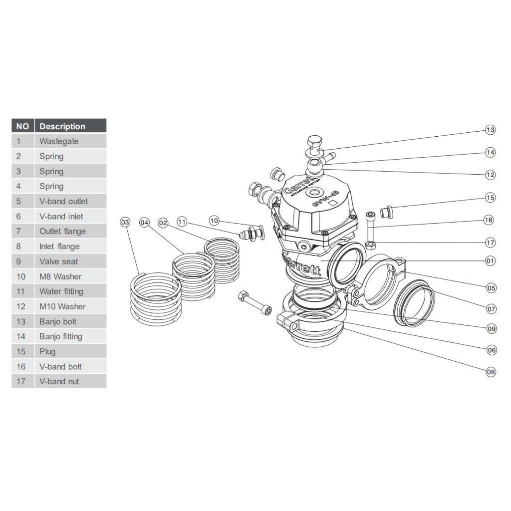 GARRETT 910476-0002 Комплект мембрани, 45 мм, 50 мм (включає мембрана в зборі та гайку штока клапана) для Вестгейту GVW-45 Photo-1 
