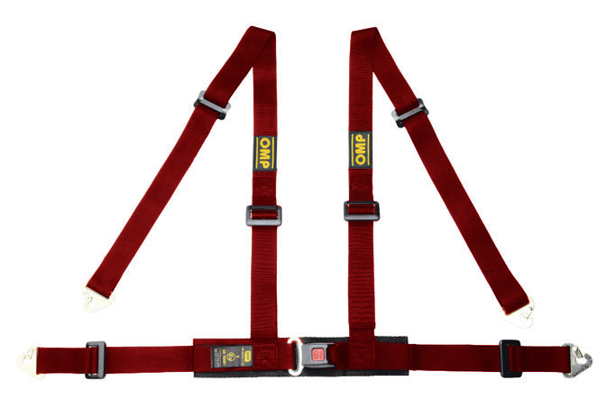 OMP DA0-0507-A01-061 (DA507061) Ремінь/ремені безпеки ROAD 4M, 4точ-2 ", гачки, червоний Photo-1 