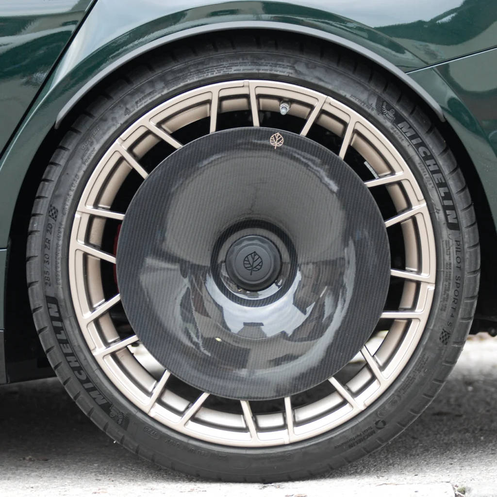 GOLD LEAF ADEVO-G8X-827M-GL-CD Ковпаки коліс Aero Disc EVO (карбон / глянець / індивідуальна наклейка) для BMW M3 (G80) / M4 (G82) диски 827 M Photo-8 