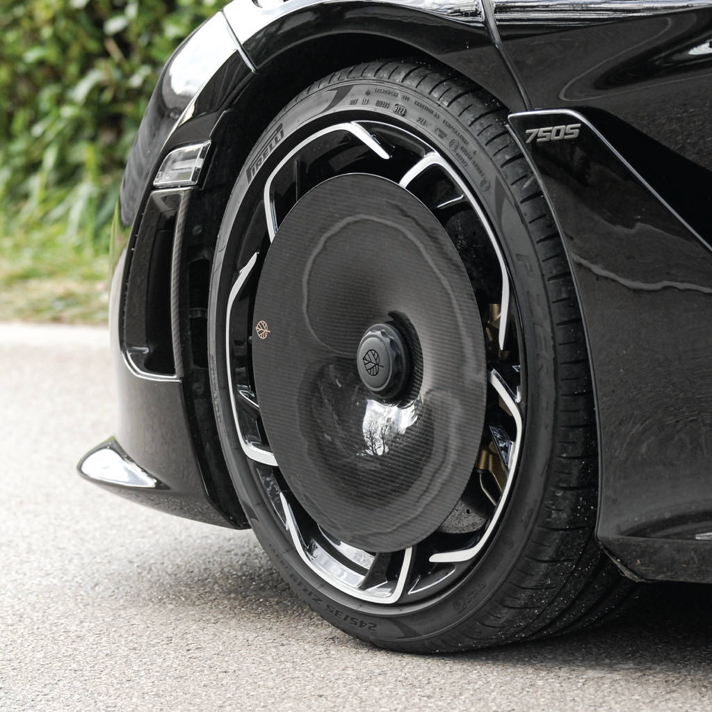 GOLD LEAF ADEVO-MCL750S-GL-CD Ковпаки коліс Aero Disc EVO (карбон / глянець / індивідуальна наклейка) для MCLAREN 750S OEM диски Photo-14 