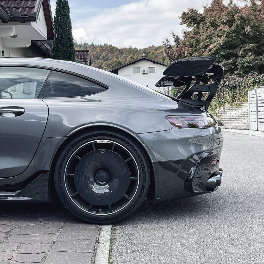 GOLD LEAF ADEVO-AMGGT-GL Ковпаки коліс Aero Disc EVO (карбон / глянець) для MERCEDES-AMG GT Black Series OEM диски Photo-7 