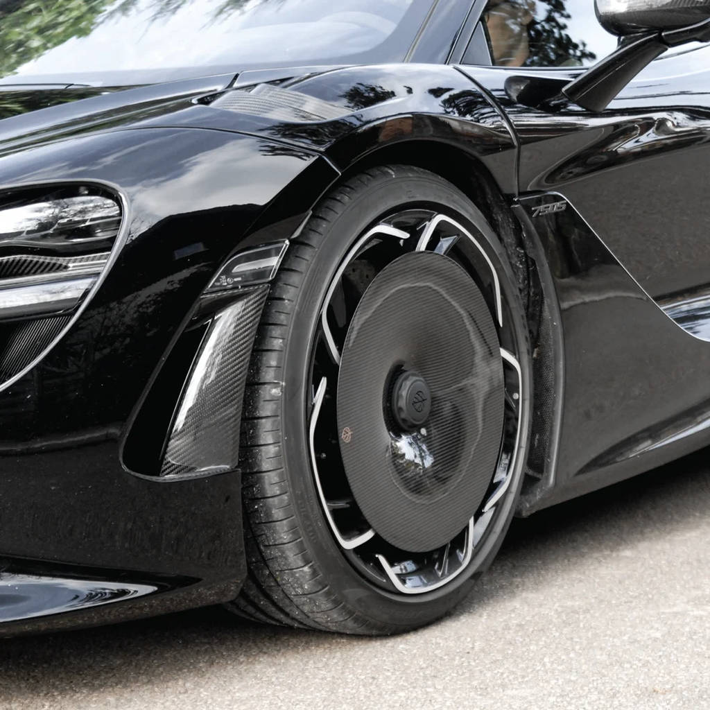 GOLD LEAF TFEVO-MCL750S-GL-CD Ковпаки коліс Turbo Fan EVO (карбон / глянець / індивідуальна наклейка) для MCLAREN 750S OEM диски Photo-10 
