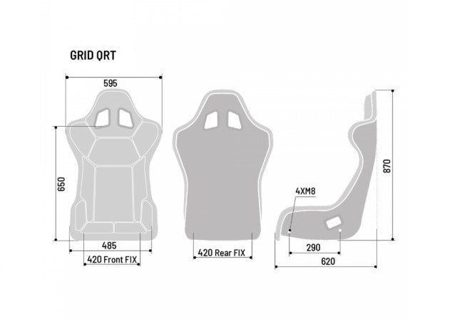 SPARCO 008009RNRSKY Крісло для автоспорту GRID Q SKY, FIA 8855-1999, вініл, розмір M Photo-5 