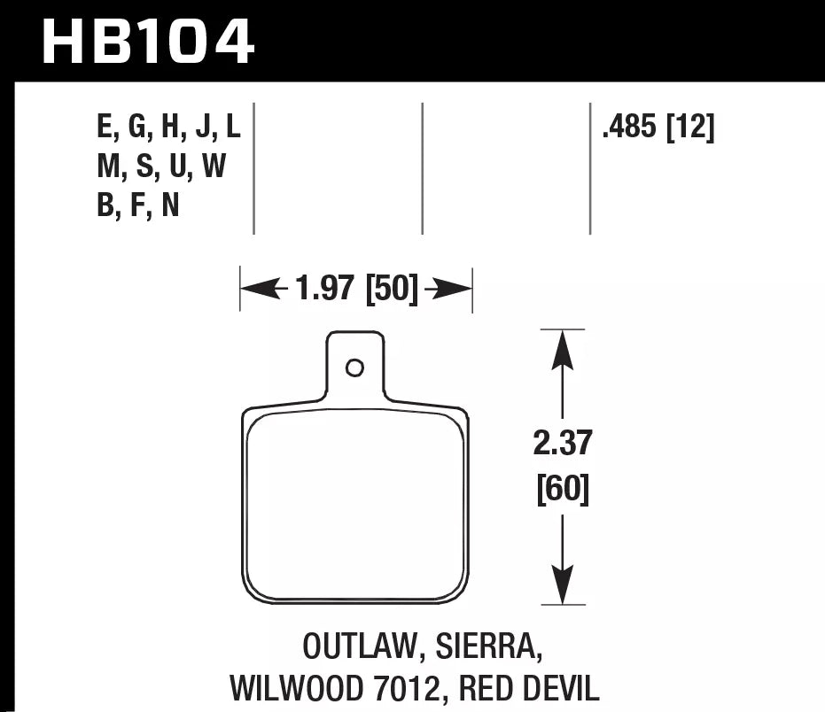 HAWK HB104D.485 Гальмівні Колодки ER-1 Endurance Racing Photo-2 