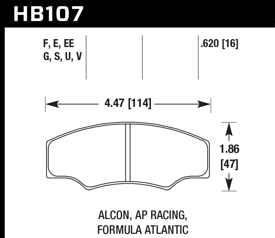 HAWK HB107D.620 Гальмівні Колодки ER-1 Endurance Racing Photo-2 