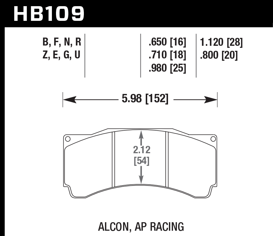 HAWK HB109D.710 Гальмівні Колодки ER-1 Endurance Racing Photo-2 