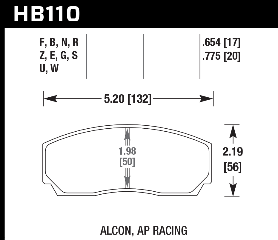 HAWK HB110D.654 Гальмівні Колодки ER-1 Endurance Racing Photo-2 