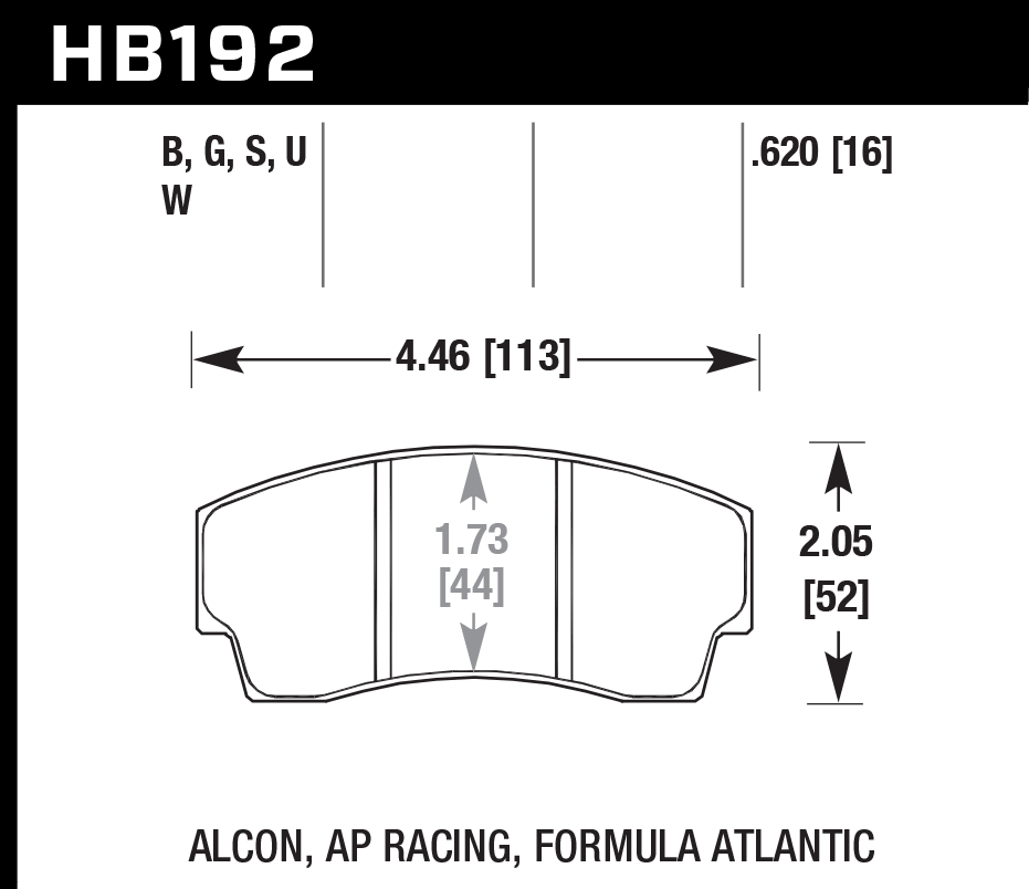 HAWK HB192D.620 Гальмівні Колодки ER-1 Endurance Racing Photo-2 