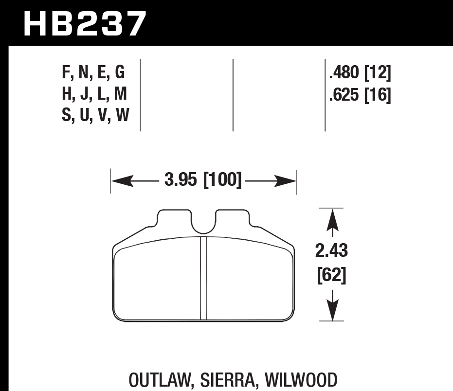 HAWK HB237D.625 Гальмівні Колодки ER-1 Endurance Racing Photo-1 