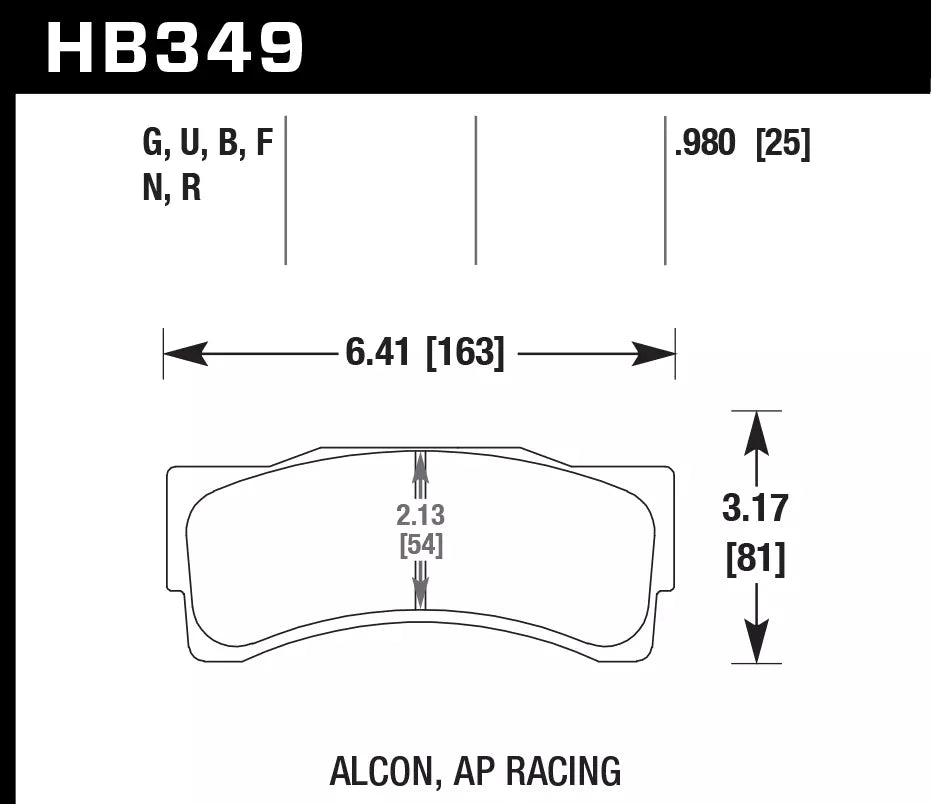 HAWK HB349D.980 Гальмівні Колодки Передні ER-1 Endurance Racing для BMW M235i Racing 3.0L 2014-2016 Photo-2 