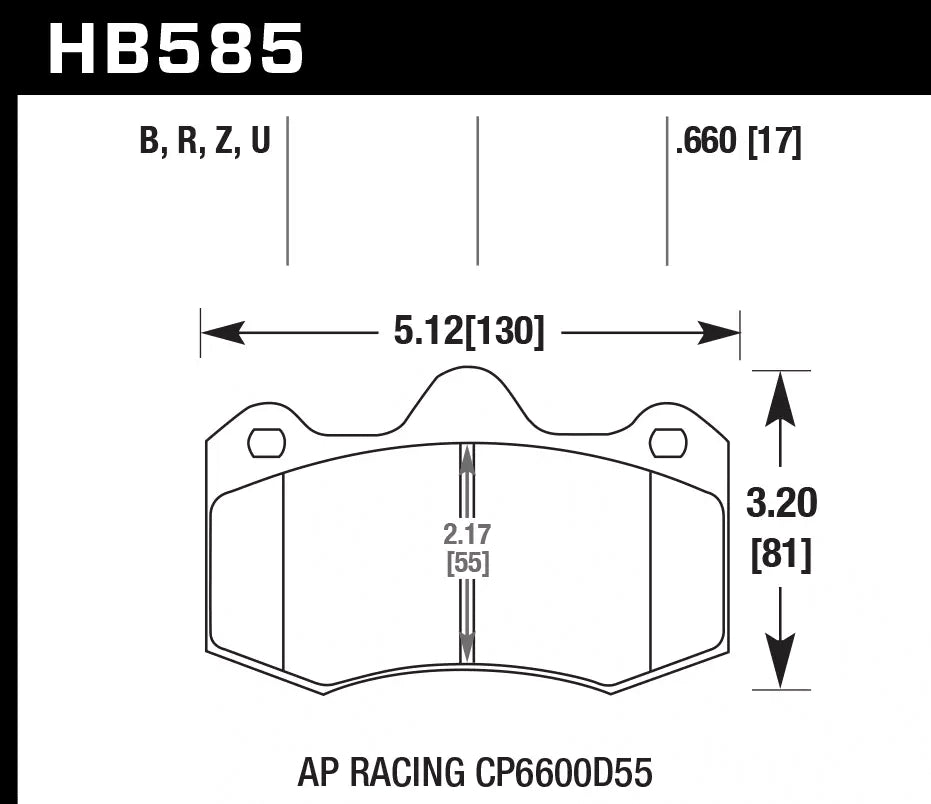 HAWK HB585D.660 Гальмівні Колодки ER-1 Endurance Racing Photo-2 