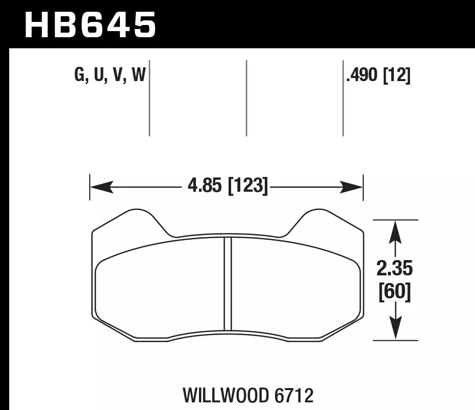 HAWK HB645B.490 Гальмівні Колодки HPS 5.0 Photo-2 