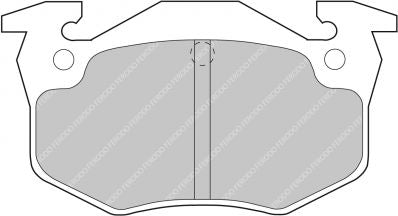 FERODO FDS558 Задні гальмівні колодки DS Performance для CITROEN Xsara (N1 / N2) / PEUGEOT 206 / 306 Photo-0 