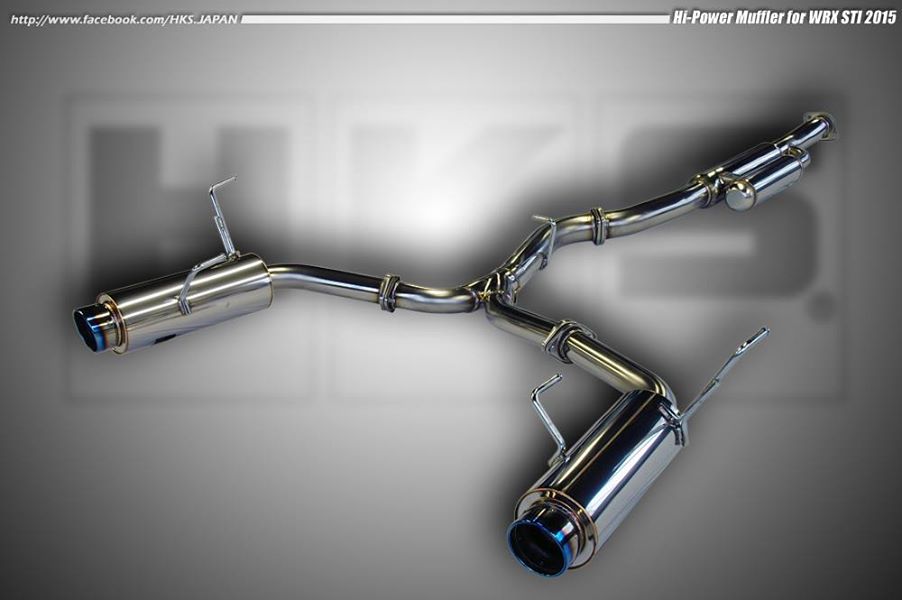 HKS 31006-BF001 Вихлопна система HI-POWER MUFFLER для SUBARU WRX STI 2014+ Photo-0 