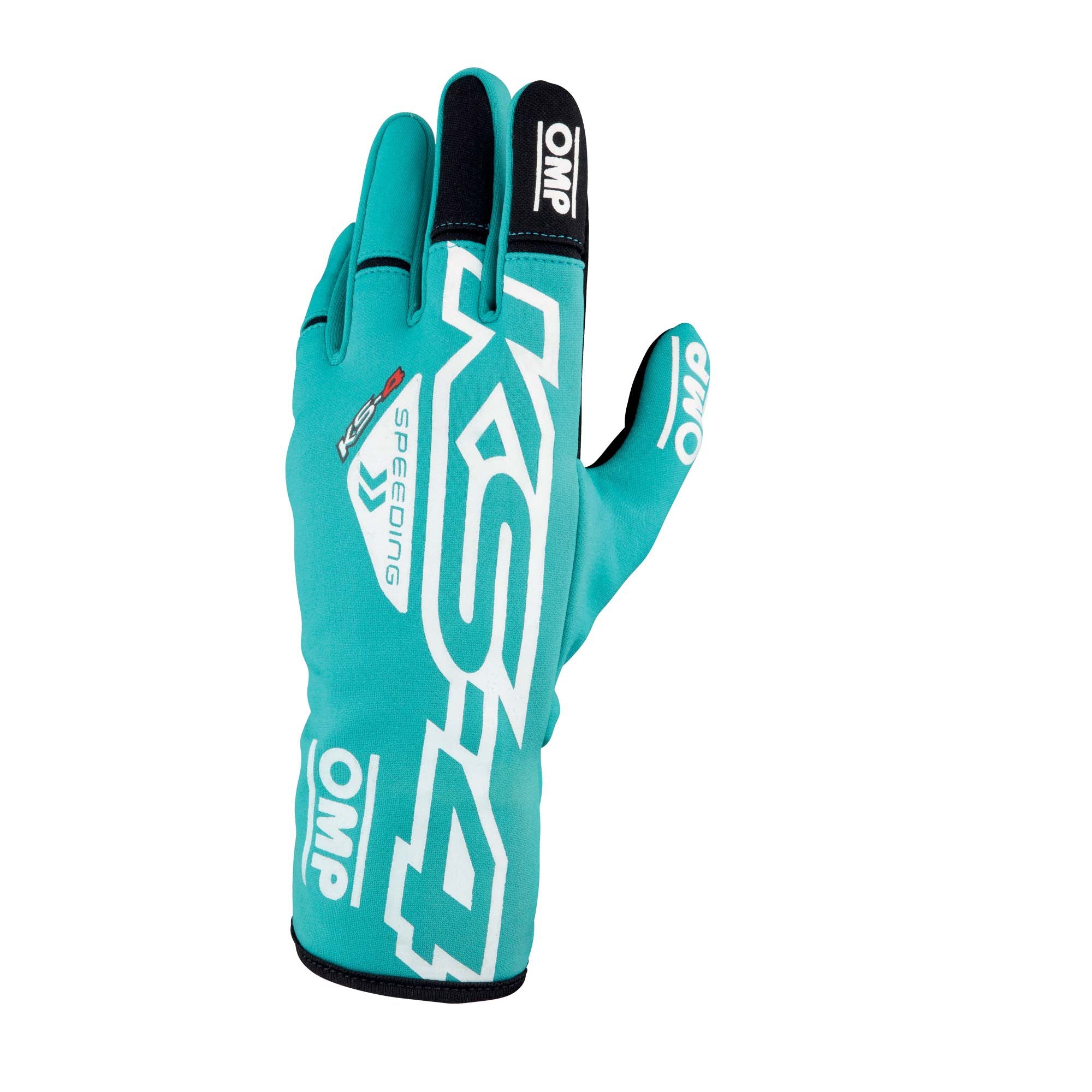 OMP KB0-2750-A01-233-004 Рукавички для картингу KS-4 Gloves my2023 дитячі м&#39;ятно-зелені р.4 Photo-1 