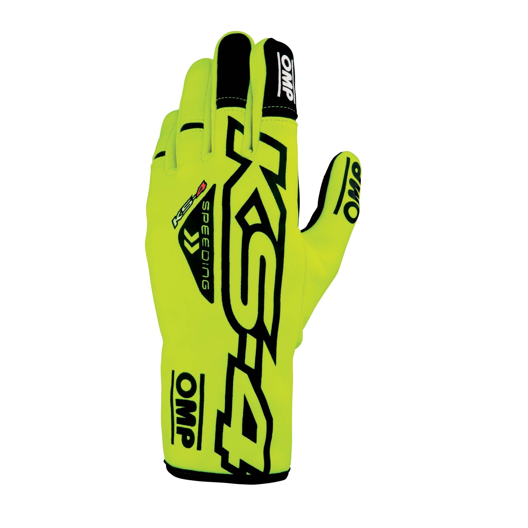 OMP KB0-2750-A01-059-S Рукавички для картингу KS-4 Gloves my2023, жовто-чорні, розмір S Photo-1 