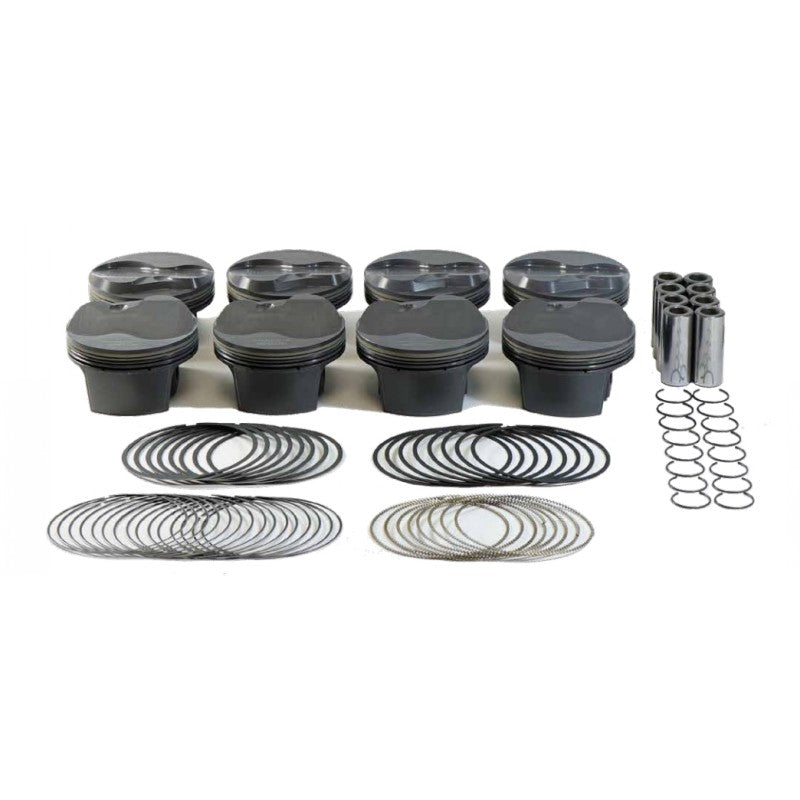 MAHLE 197714875T К-т поршнів з куполом (378cid 4.075 x 1.304CH, 3.622stroke, 6.125rod, 0.927pin, 12.0cc, 494g, 12.6CR, 2618) для CHEVROLET LS3/L92 6.0L/6.2L Photo-0 