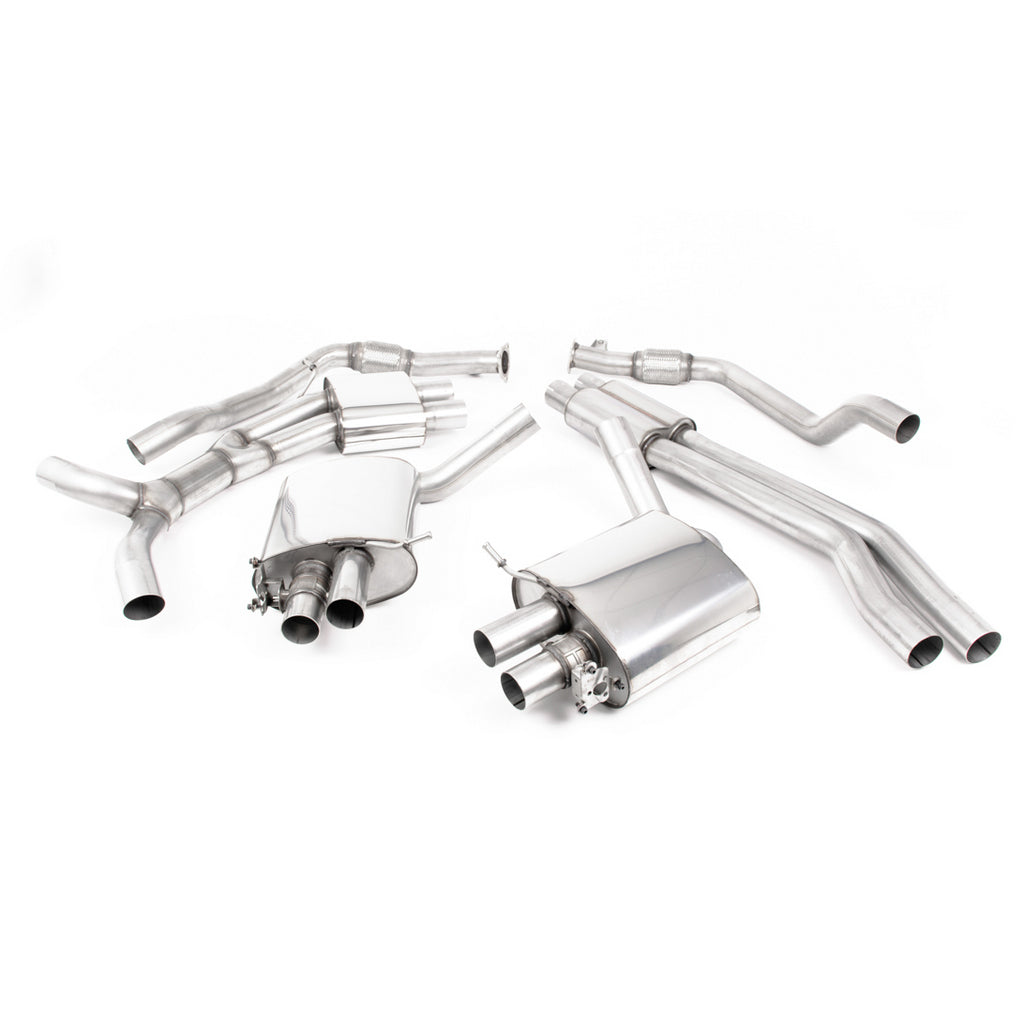 MILLTEK SSXAU1000 Вихлопна система Cat-Back, 2.76" (поліровані насадки) для AUDI RS5 Sportback (B9.5) Non-OPF 2019- Photo-0 