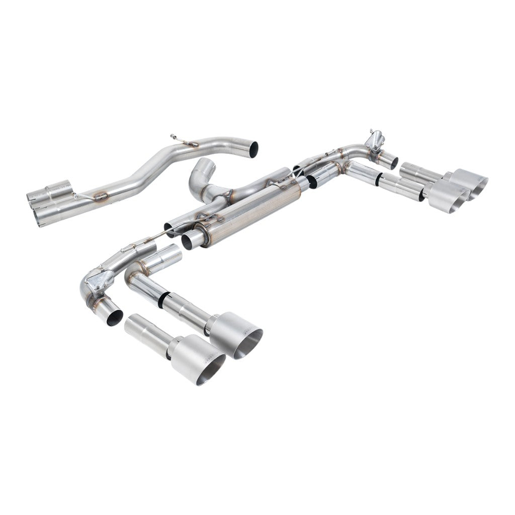 MILLTEK SSXAU1021 Вихлопна система Cat-Back, 3.15" (насадки GT-115, матовий титан) для AUDI S3 2.0TFSI (8Y) 2020- Photo-0 