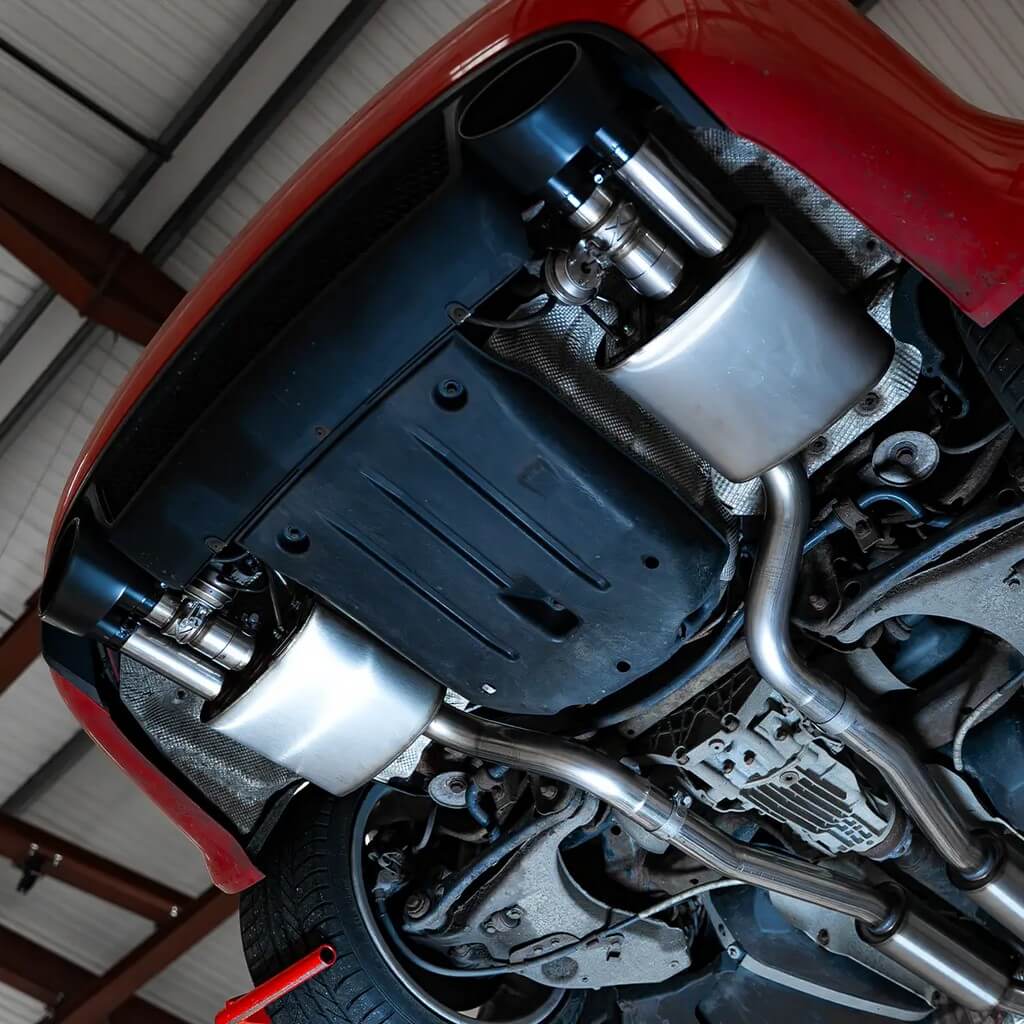 MILLTEK SSXAU1128 Вихлопна система Cat-Back, 2.5'' (насадки - чорний Cerakote) для AUDI RS4 (B7) 2006-2007 Photo-1 