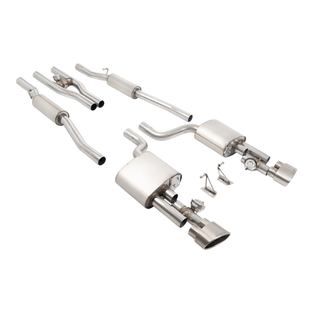 MILLTEK SSXAU1129 Вихлопна система Cat-Back, 2.5'' (насадки - матовий титан) для AUDI RS4 (B7) 2006-2007 Photo-0 