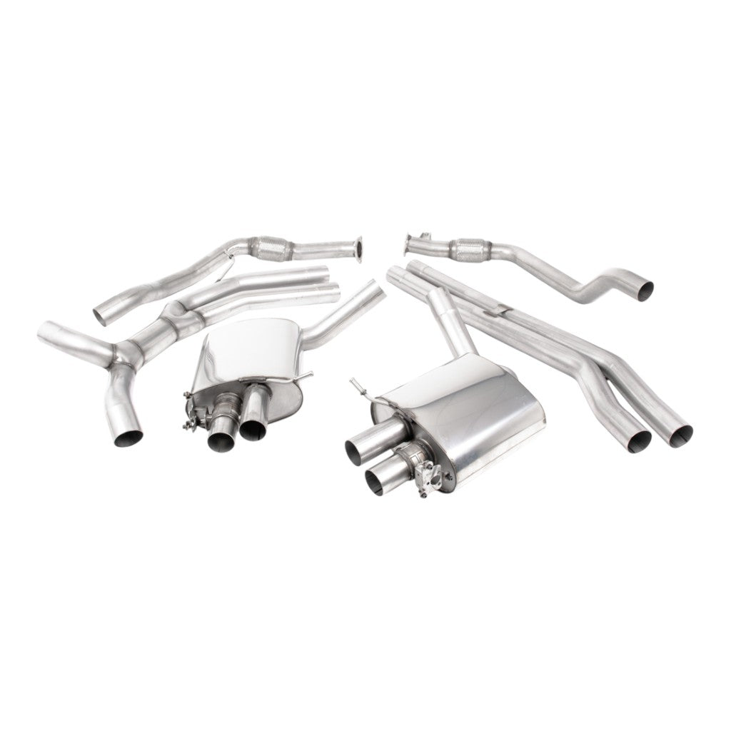 MILLTEK SSXAU990 Вихлопна система Cat-Back, 2.76" (насадки - чорний Cerakote) для AUDI RS5 Coupe (B9.5) Non OPF 2019- Photo-0 