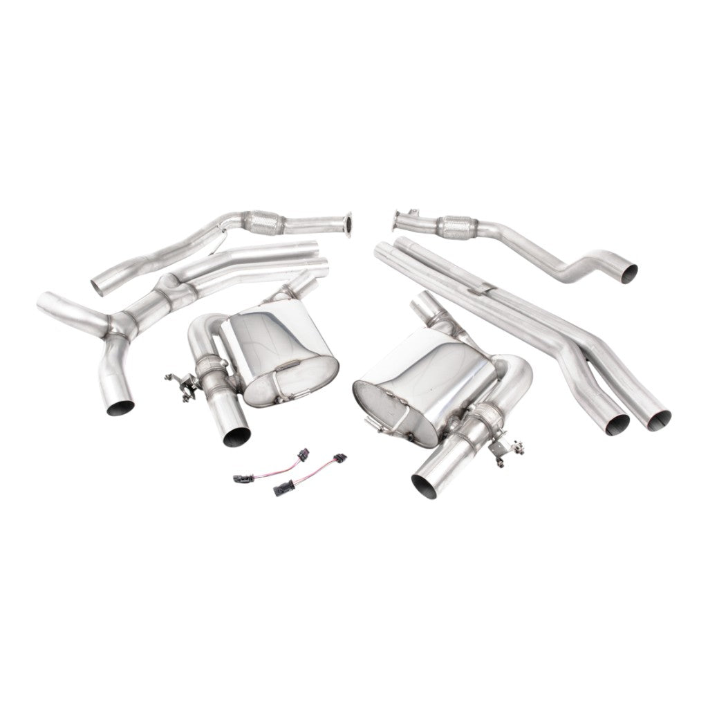MILLTEK SSXAU999 Вихлопна система Cat-Back, 2.76" (насадки - синій титан) для AUDI RS5 Sportback (B9.5) Non OPF 2019- Photo-0 