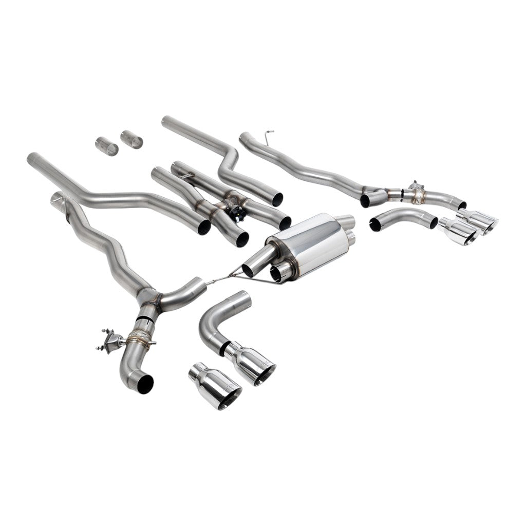 MILLTEK SSXBM1180 Вихлопна система Cat-Back, 3.15" (насадки поліровані GT-100) для BMW M5 / M5 Competition (F90) OPF/GPF Photo-0 
