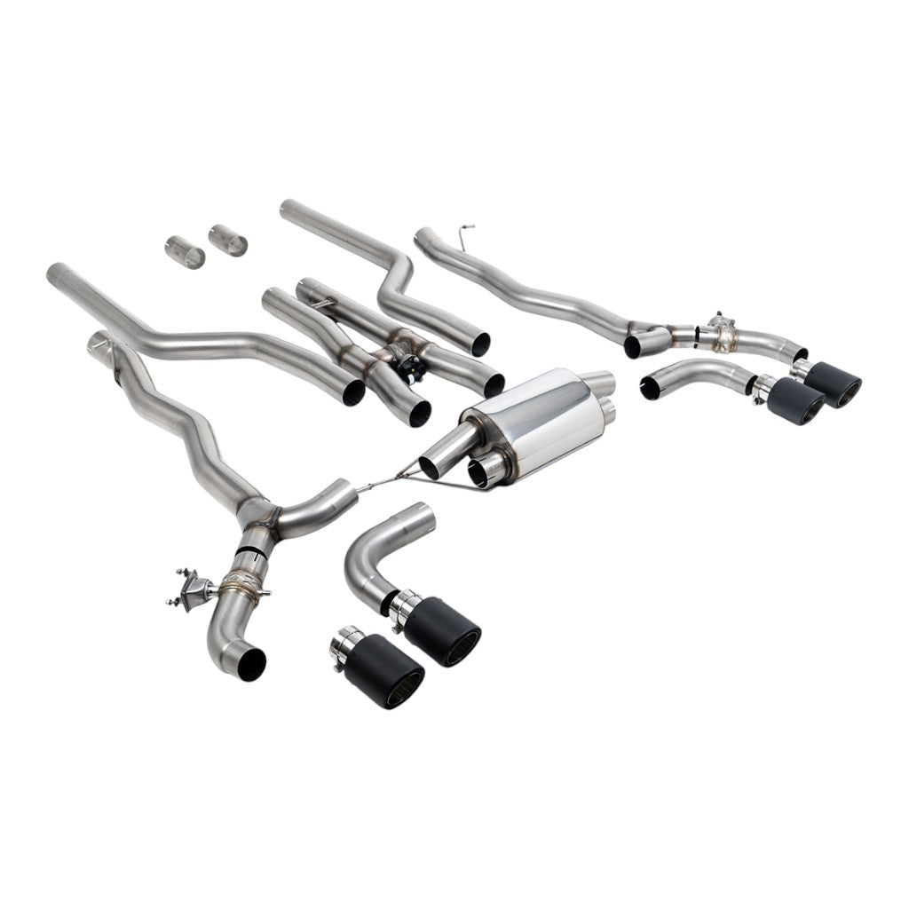 MILLTEK SSXBM1184 Вихлопна система Cat-Back, 3.15" (насадки JET-100, карбон) для BMW M5 / M5 Competition (F90) OPF/GPF Photo-0 