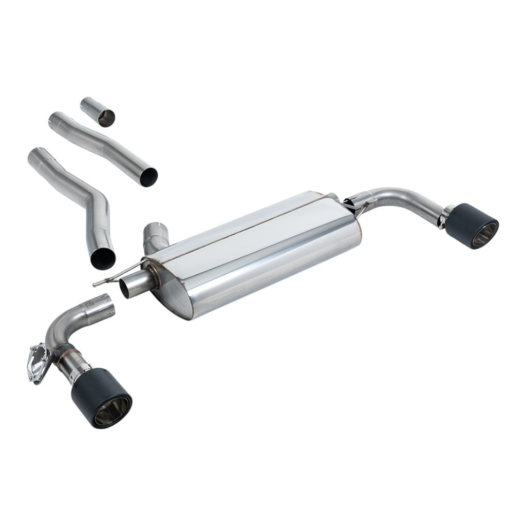 MILLTEK SSXBM1206 Вихлопна система Filter-Back, 3" (насадки JET-115, карбон) для BMW 128ti (F40) OPF/GPF Photo-0 