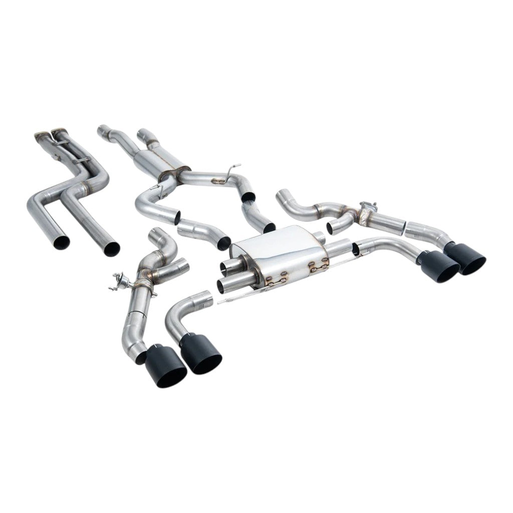 MILLTEK SSXBM1210 Вихлопна система Downpipe-Back, 3.15" (насадки JET-115, карбон) для BMW X3M / X3M Comp Pre LCI (G01) OPF/GPF 2019–2021 Photo-0 