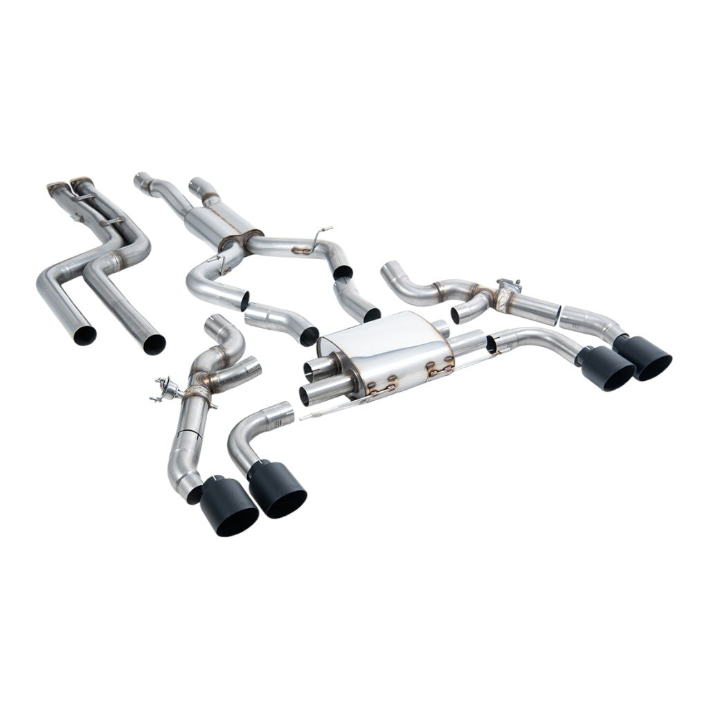MILLTEK SSXBM1215 Вихлопна система Downpipe-Back, 3.15" (насадки GT-115, чорний Cerakote) для BMW X3M / X3M Comp Pre LCI (G01) OPF/GPF 2019–2021 Photo-0 
