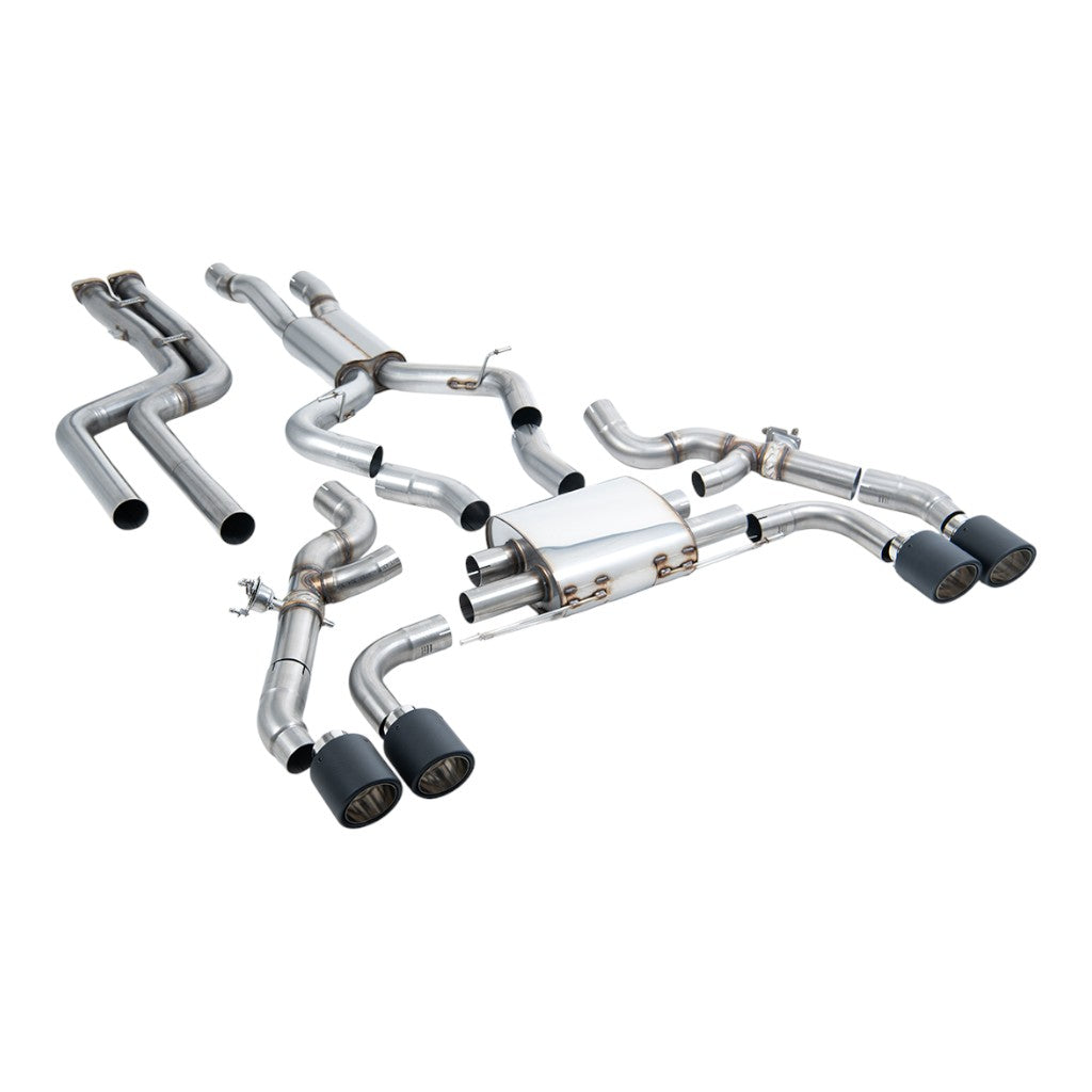 MILLTEK SSXBM1218 Вихлопна система Downpipe-Back, 3.15" (насадки JET-115, карбон) для BMW X3M / X3M Comp Pre LCI (G01) OPF/GPF 2019–2021 Photo-0 