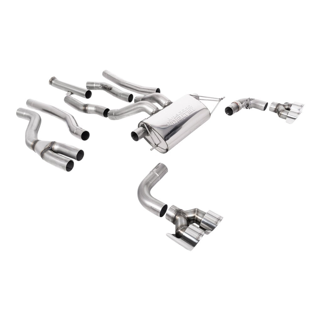 MILLTEK SSXBM1223 Вихлопна система Cat-Back, 3" (насадки поліровані GT-100) для BMW M240i XDrive (G42) OPF/GPF Photo-0 