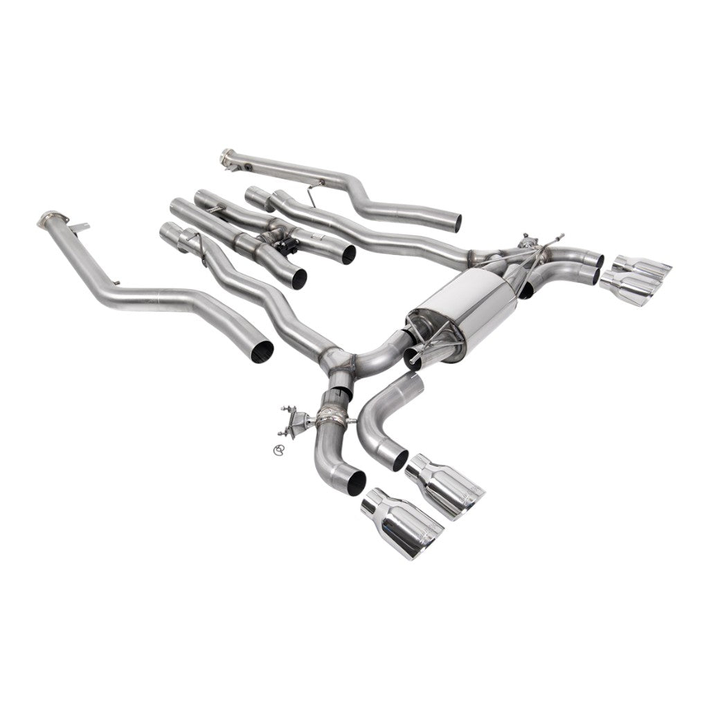 MILLTEK SSXBM1227 Вихлопна система Cat-Back, 3.15" (насадки поліровані GT-100) для BMW M5 / M5 Competition LCI (F90) OPF/GPF Photo-0 