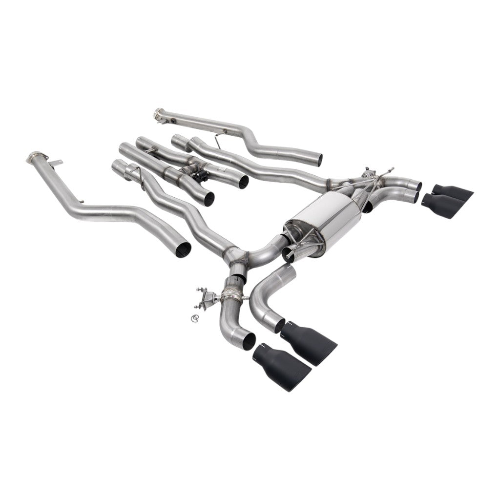 MILLTEK SSXBM1228 Вихлопна система Cat-Back, 3.15" (насадки GT-100, чорний Cerakote) для BMW M5 / M5 Competition LCI (F90) OPF/GPF Photo-0 