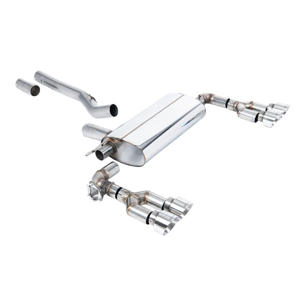 MILLTEK SSXBM1244 Вихлопна система Filter-Back, 3" (насадки поліровані GT-100) для BMW M135i xDrive (F40) OPF/GPF Photo-0 
