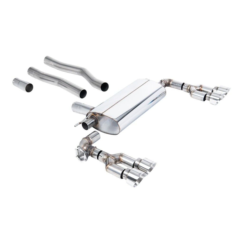 MILLTEK SSXBM1248 Вихлопна система Filter-Back, 3" (насадки поліровані GT-100) для BMW 128ti (F40) OPF/GPF Photo-0 