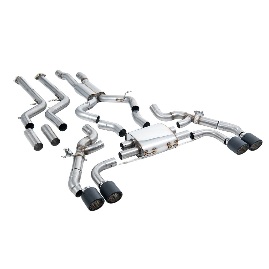 MILLTEK SSXBM1259 Вихлопна система Downpipe-Back, 3.15" (насадки JET-115, карбон) для BMW X3M (G01) / X4M (G02) Photo-0 