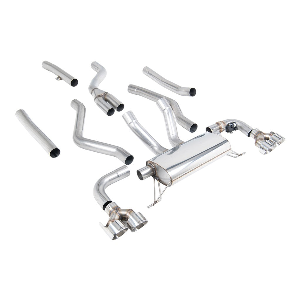 MILLTEK SSXBM1273 Вихлопна система Cat-Back, 3" (насадки поліровані GT-100) для BMW M340i / M340i Xdrive (G20) Photo-0 