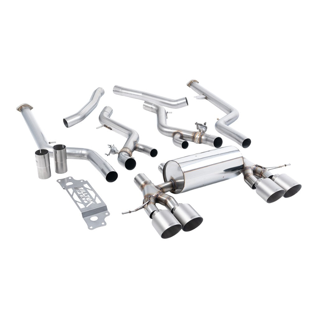 MILLTEK SSXBM1293 Вихлопна система Cat-Back, 3" (насадки GT-115, матовий титан) для BMW M2 (G87) OPF/GPF Photo-0 