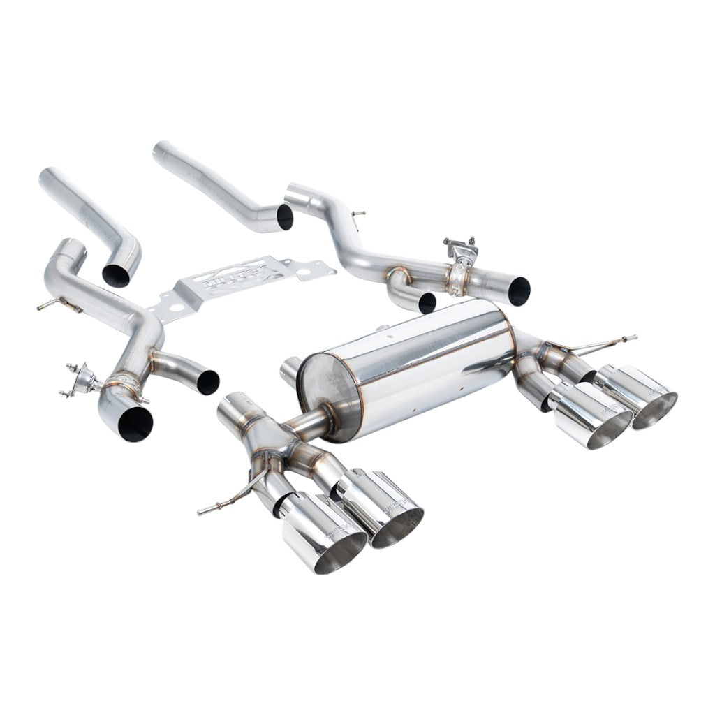 MILLTEK SSXBM1301 Вторична вихлопна система Cat-Back, 3" (насадки поліровані GT-115) для BMW M2 (G87) Non-OPF/GPF Photo-0 