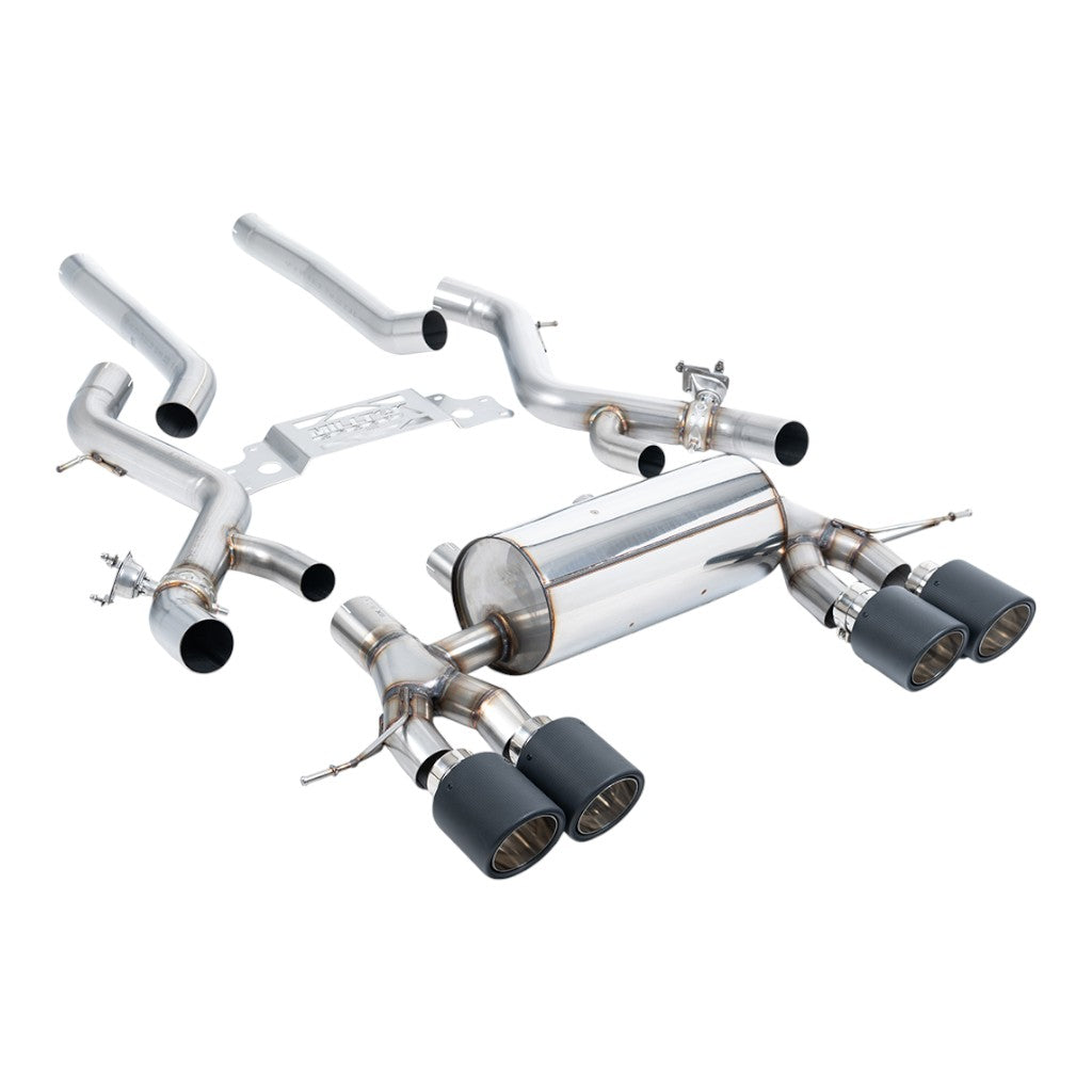 MILLTEK SSXBM1305 Вторична вихлопна система Cat-Back, 3" (насадки JET-115, карбон) для BMW M2 (G87) Non-OPF/GPF Photo-0 