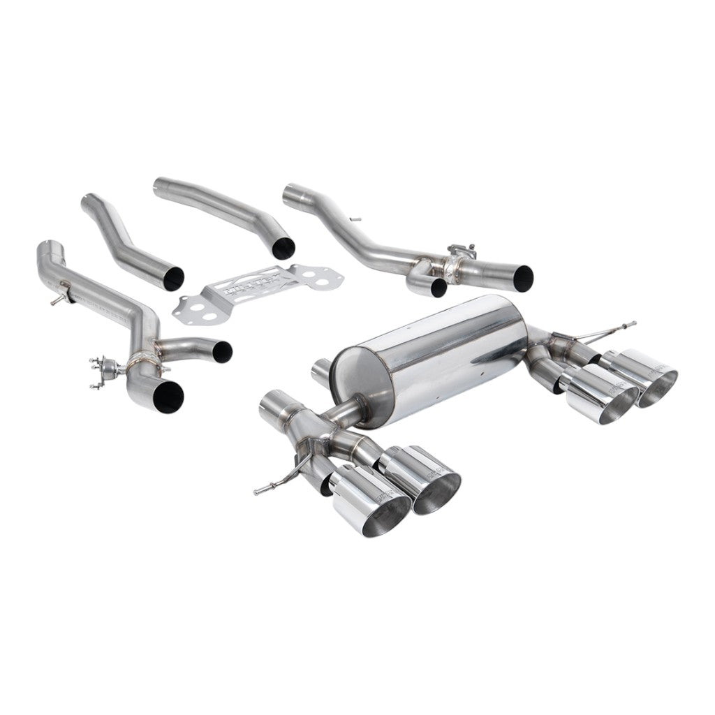 MILLTEK SSXBM1317 Вторична вихлопна система Cat-Back, 3.15" (насадки поліровані GT-115) для BMW M3 (G80 / G81) / M4 (G82) Photo-0 