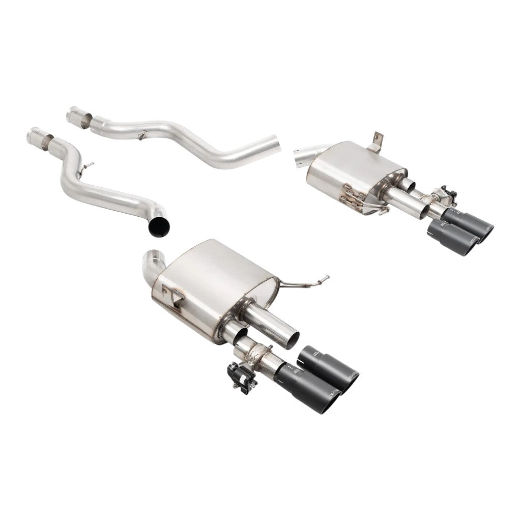 MILLTEK SSXBM1409 Вихлопна система Cat-Back, 2.76'' (насадки GT-80, чорний Cerakote) для BMW M3 (E90 / E92 / E93) Photo-0 