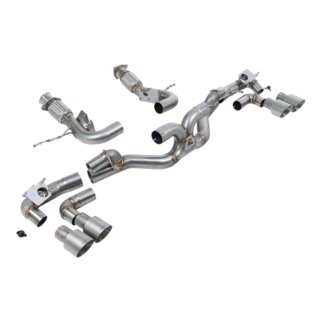 MILLTEK SSXCH003 Вихлопна система Cat-Back, 3" (насадки GT-100, матовий титан) для CHEVROLET Corvette Stingray 6.2L (C8) Non-OPF/GPF 2020- Photo-0 