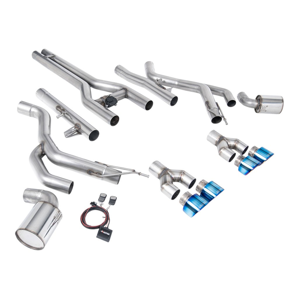 MILLTEK SSXDOD104 Вихлопна система Front Pipe-Back, 3" (насадки GT-100, синій титан) для DODGE Challenger SRT Hellcat 2015-2022 Photo-0 