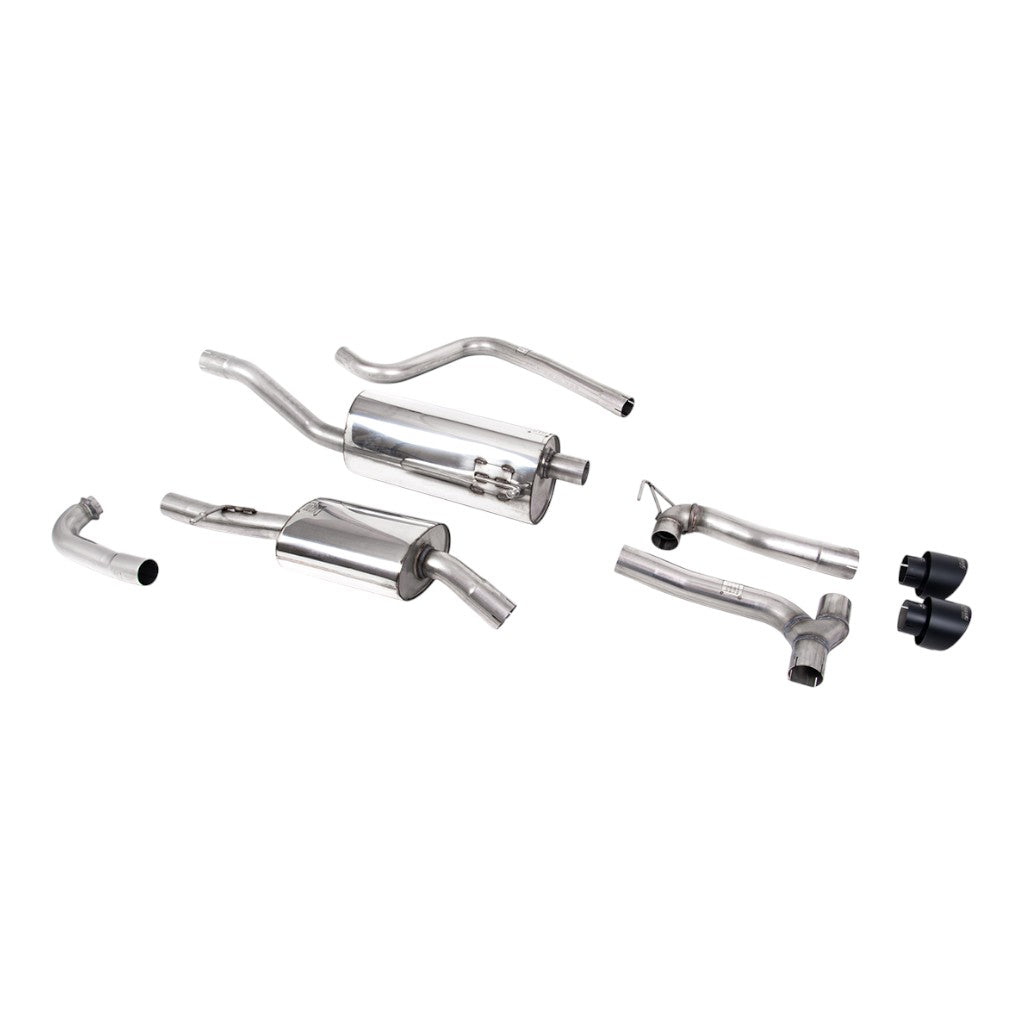 MILLTEK SSXFD376 Вихлопна система Cat-Back, 2.37" (насадки GT-100, чорний Cerakote) для FORD Fiesta ST-Line (MK8) Non-OPF/GPF 2017-2019 Photo-0 